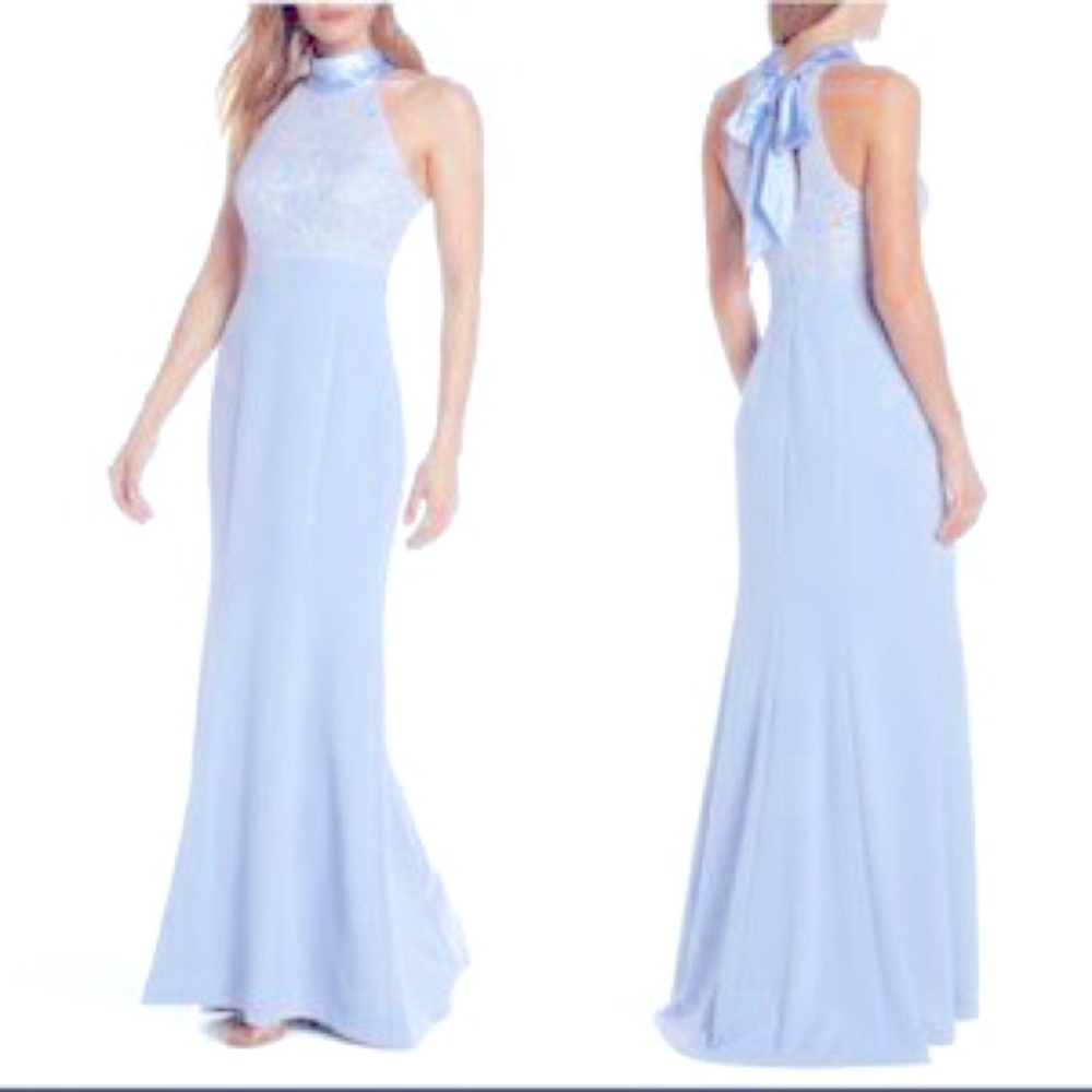 Nordstrom Satin & Lace Halter Gown Prom Formal NWT